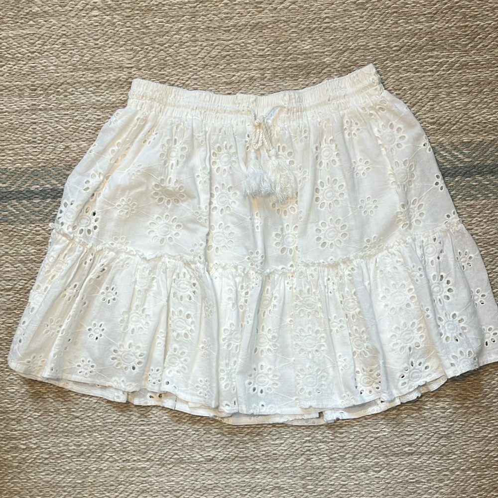 Saks Fifth Avenue White Skater Mini Skirt